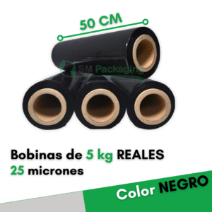 Film Stretch negro Manual 50 cm