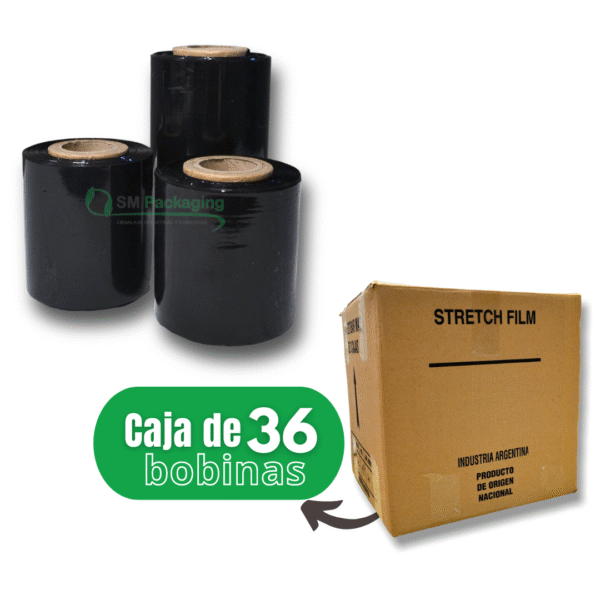 Film Stretch negro Manual 10cm - Image 2