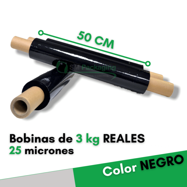 Film Stretch Negro con mango
